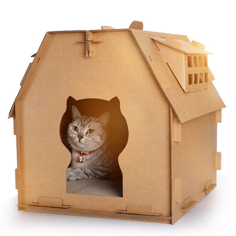 casa de carton para gatos