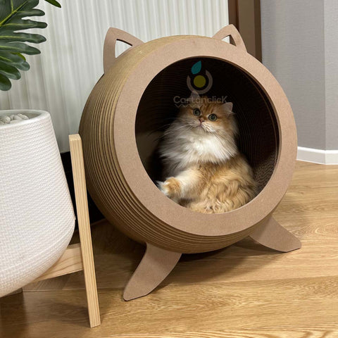 casa para gatos de cartón
