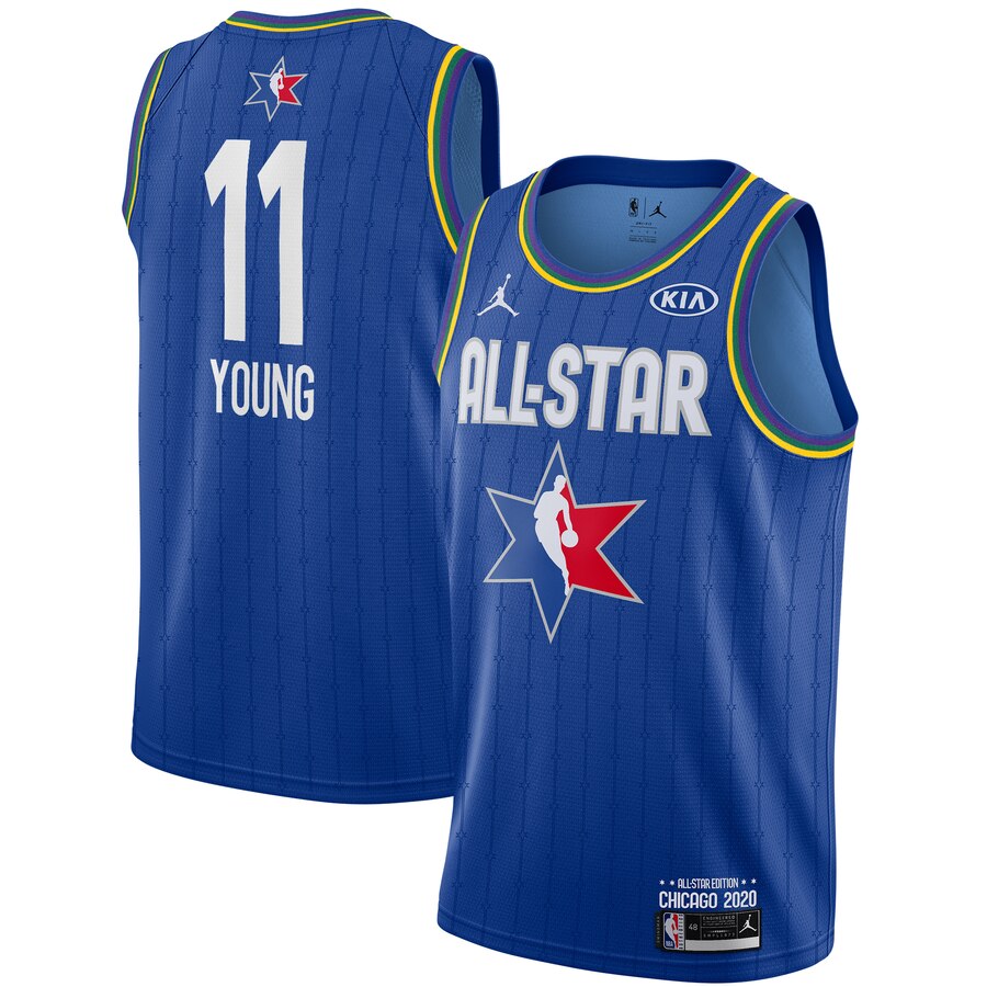 trae young blue jersey