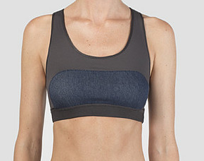 Cortex Bra: Charcoal x Blue Denim