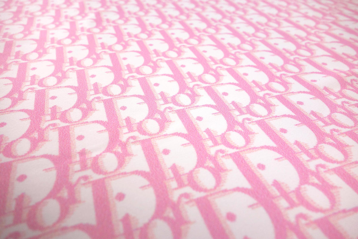 CD Monogram Inspired print on Spandex Fabric, Stretch Jersey – logofabrics