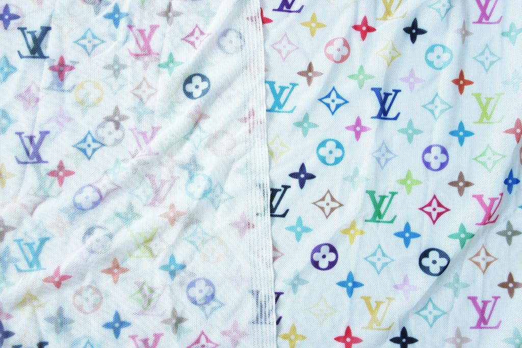 LV Monogram Inspired tie dye print on Spandex Fabric – logofabrics