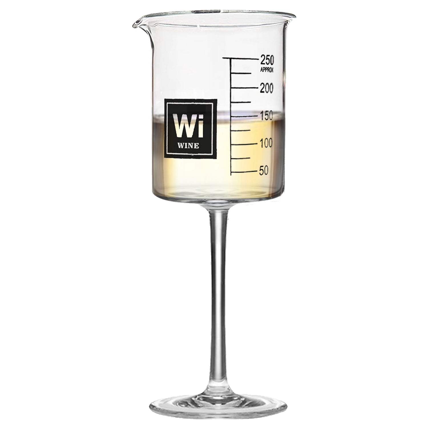 Drink Periodically Set Of 4 Lab Beaker Wine Glasses With Periodic Table Wine Element Square