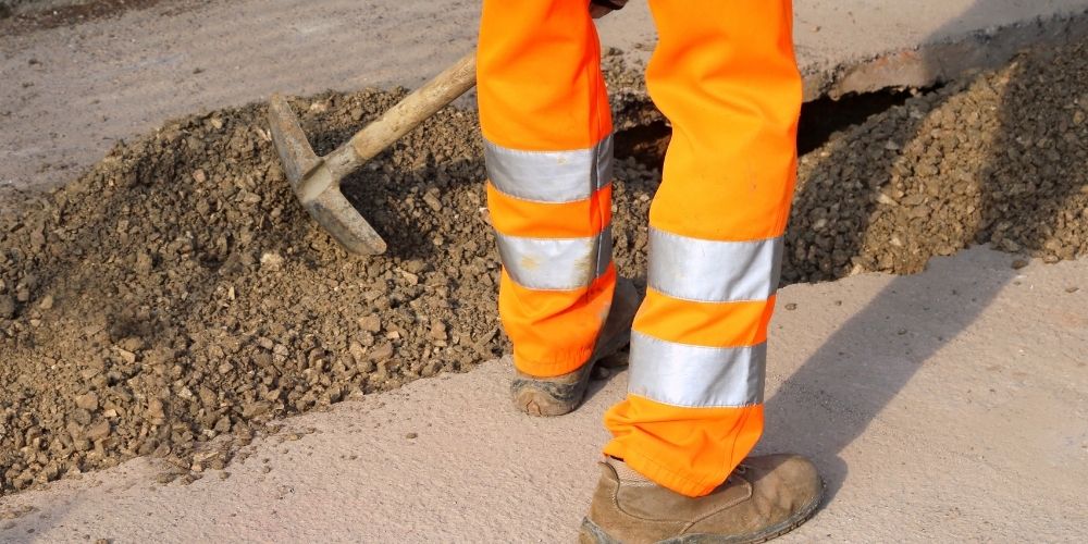 pantalon de travail orange