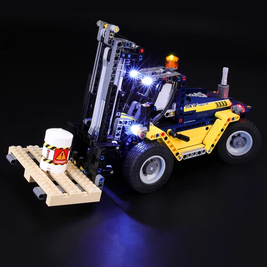 Lift and Load the Lighted Lego Heavy Duty Forklift 42079 – Lightailing