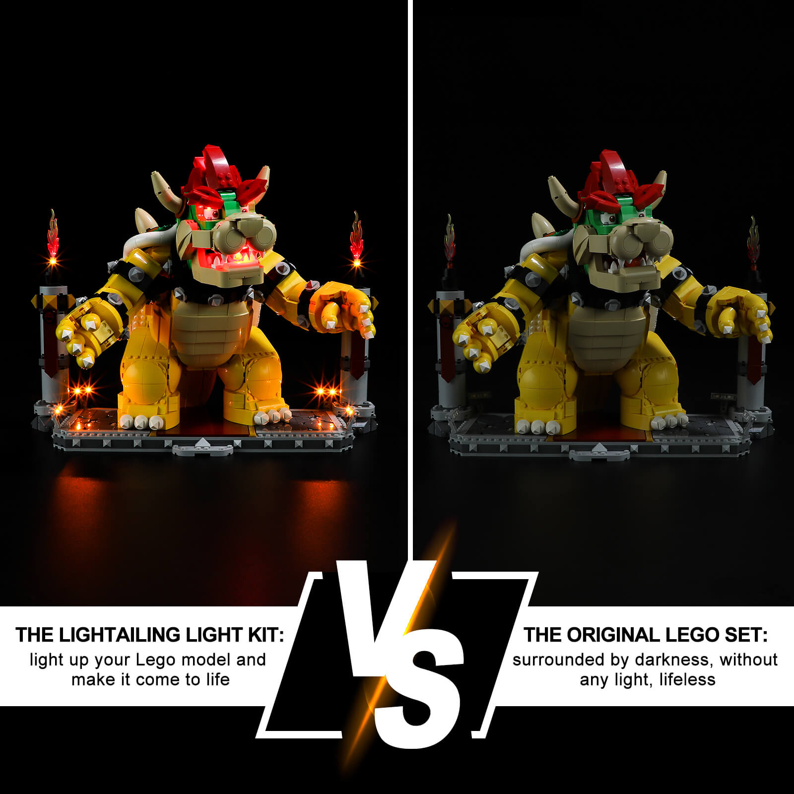 Lego 71411 The Mighty Bowser night mode