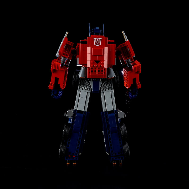 back side of the LEGO 10302 Optimus Prime