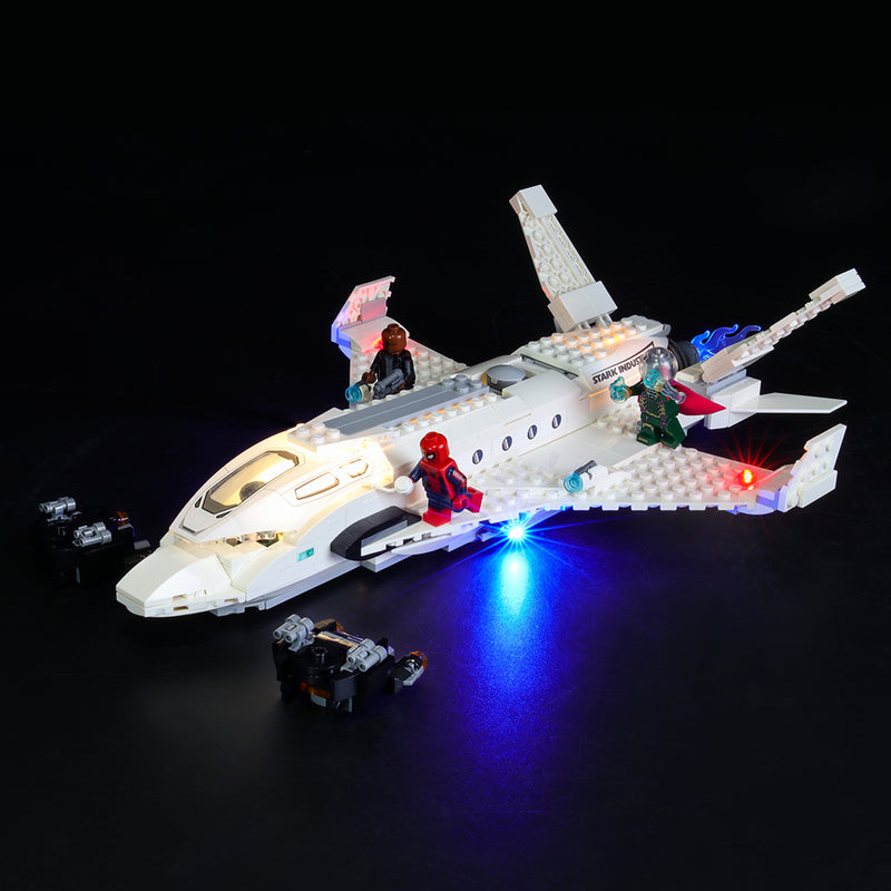 lego stark jet and the drone attack