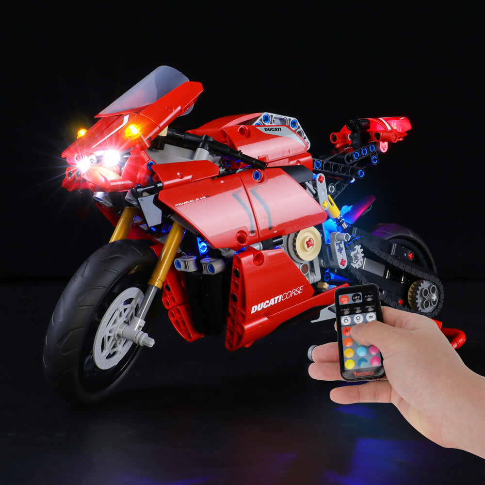 LEGO 42107 Technic Ducati Panigale V4 R: Modèle Réduit de Moto 2en1 à  Construire, Kit de Construction pour Fans de Motos et de Technic, Idée  Cadeau pour Adultes et Adolescents : MAX_