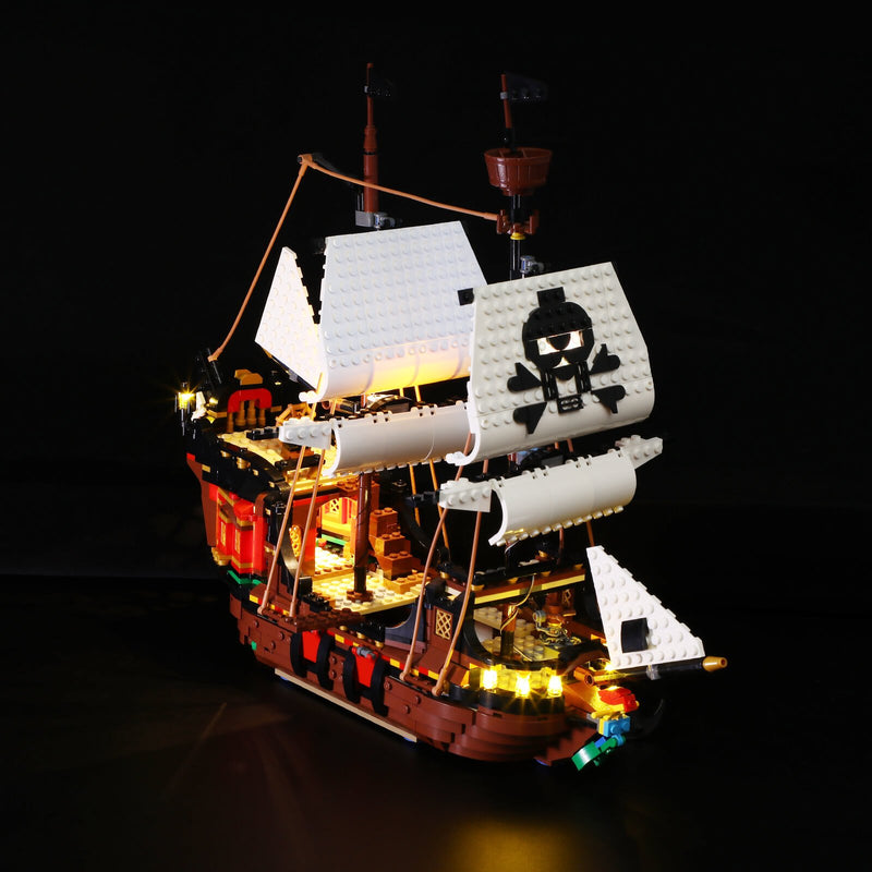 lego creator pirate ship 31109 with lights
