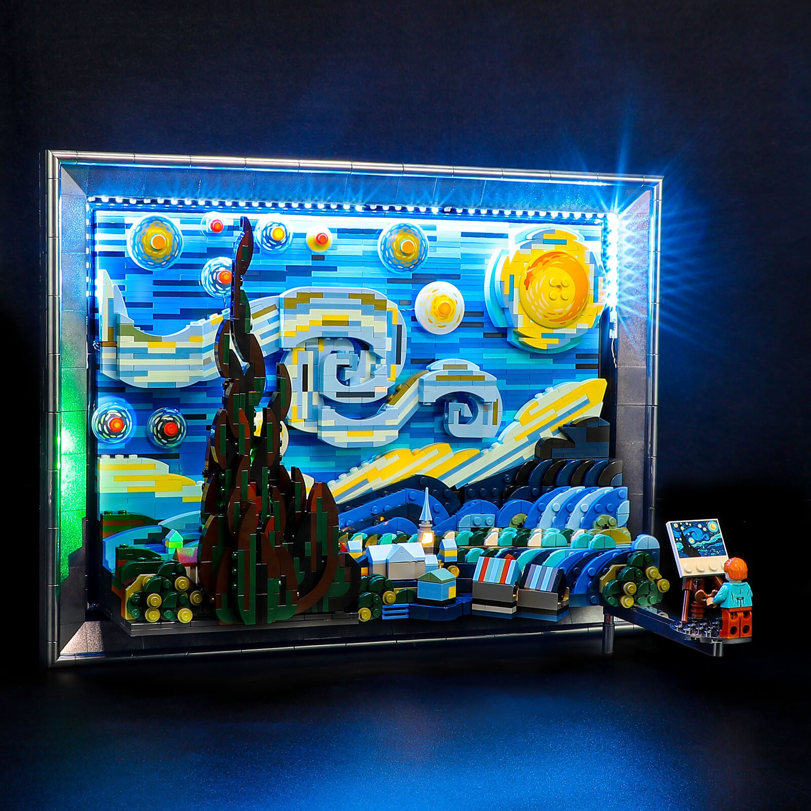 LEGO Ideas 21333 Vincent Van Gogh - La Nuit Étoilée, Reproduction de Tableau  sur Toile : : Jeux et Jouets