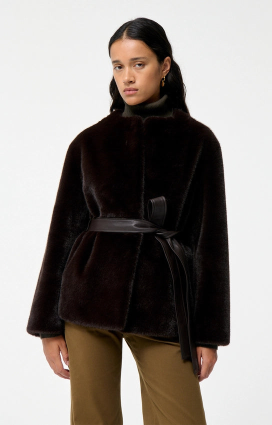 Vanessa bruno Blouson Fabu Ceinture Brun