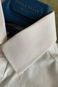 Perry Ellis "Grayson" Kids White Shirt with Royal Blue Tie Set