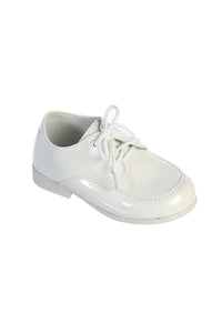 white leatherette shoes