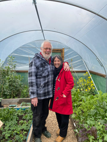 Pauline and Alan in the May Close polytunnel