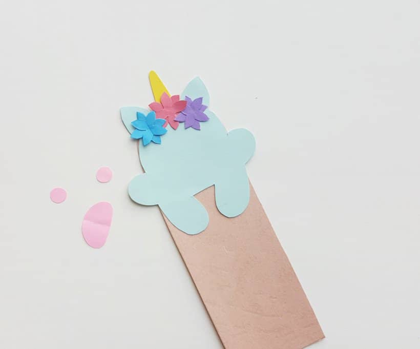 Einhorn lesezeichen basteln