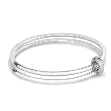 womens solid silver bangle