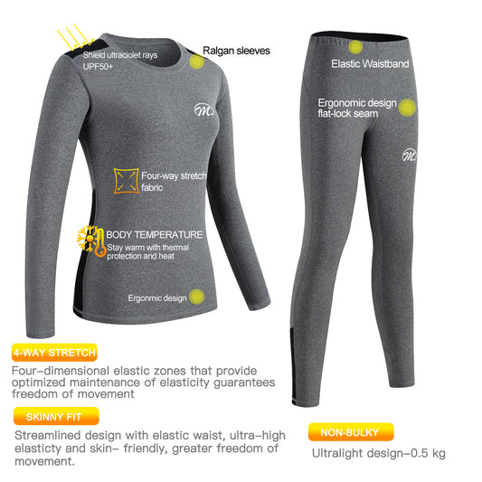 2Pcs Women Thermal Underwear Set Offer- 5 colours - Wowcher