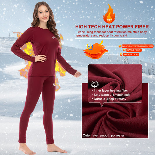 MEETWEE ALL-PURPLE Winter Thermal Underwear Set