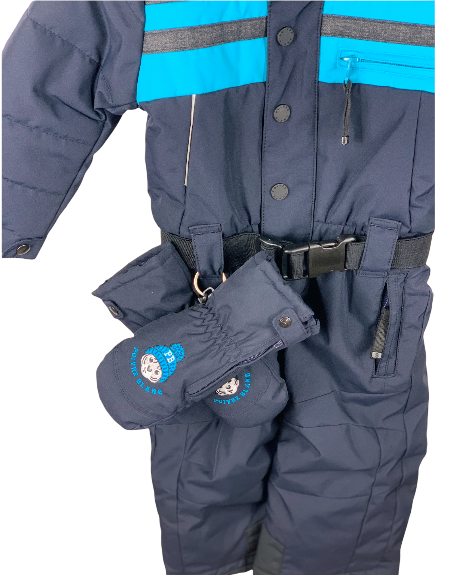 Combinaison ski Poivre Blanc 18 mois + moufles 2 ans -  Little.Clotherie.Family
