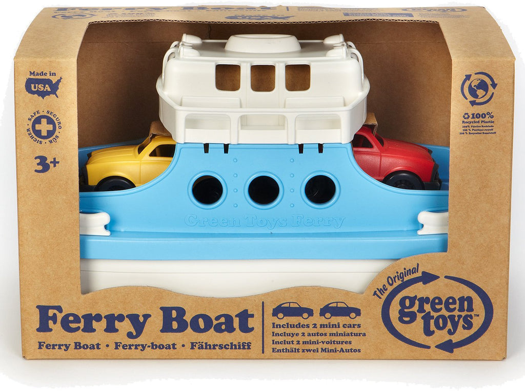 green toys ferry boat with mini cars