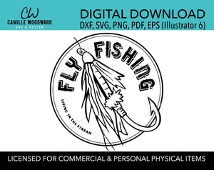 Download Fly Fishing Lure Svg Fishing Clip Art Digital Download Camille Woodward Art Design