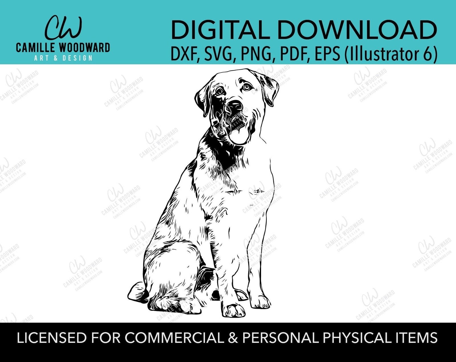 labrador dog clipart cute