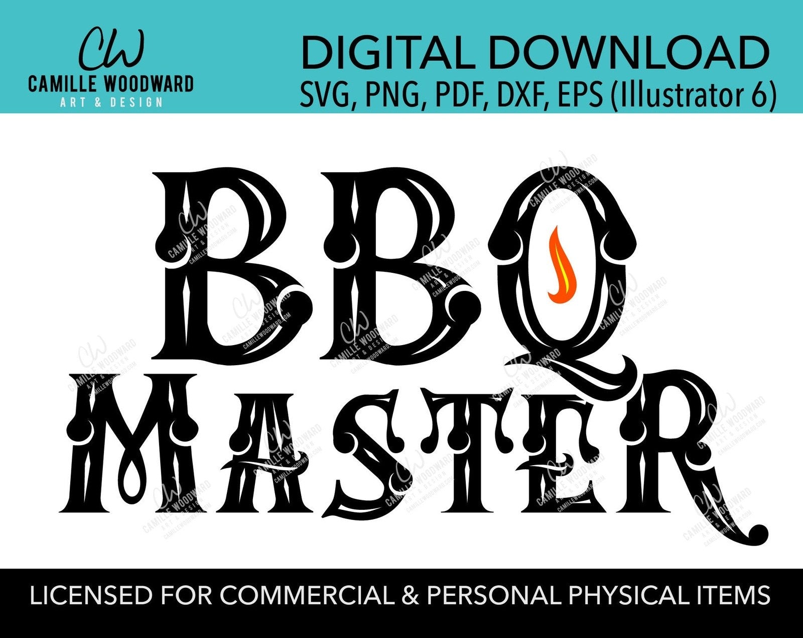 Download Bbq Master Svg Clip Art Digital Download Camille Woodward Art Design