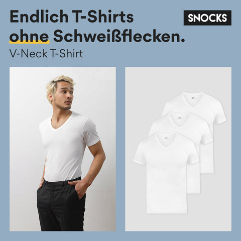 Weiße T-Shirts mit V-Neck