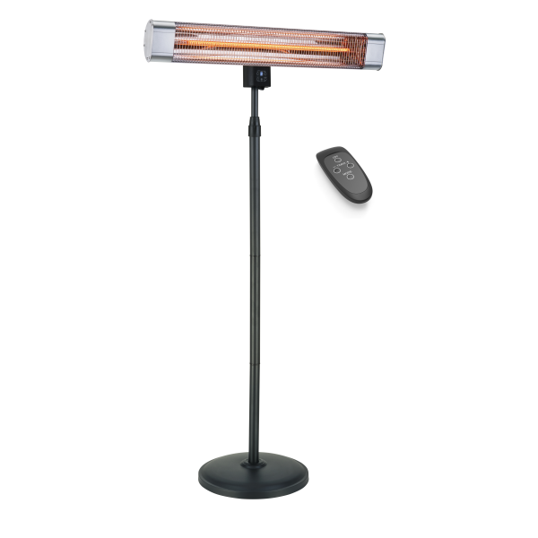 Image of a Devola Platinum 2.4kw patio heater on a white background
