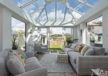 Stylish walled conservatory