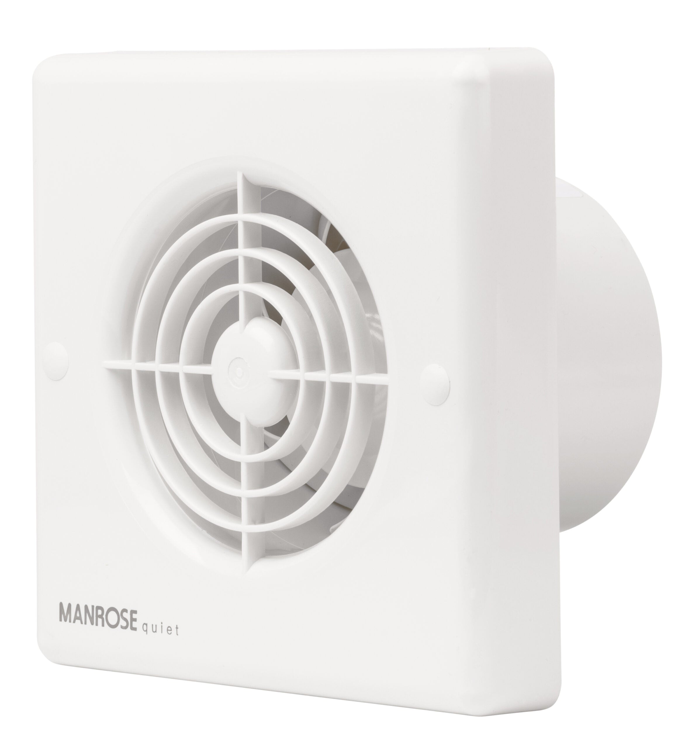 Image of a Manrose qf100t extractor fan on a white background
