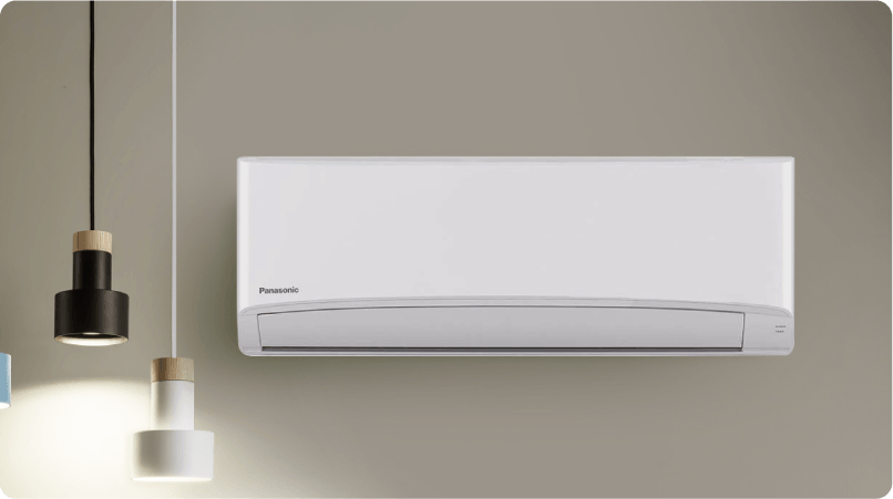 an image of a wall spli air conditioning system on a wall