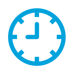 a blue icon of a smart control