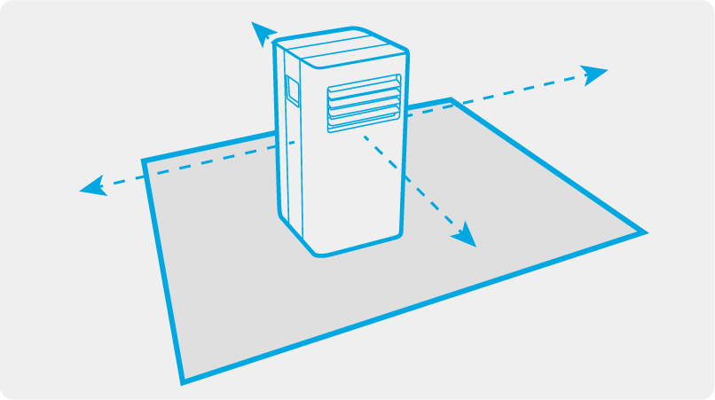 na image showing a clean area around an air conditioning unit