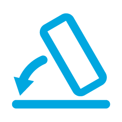 a blue icon of a smart control