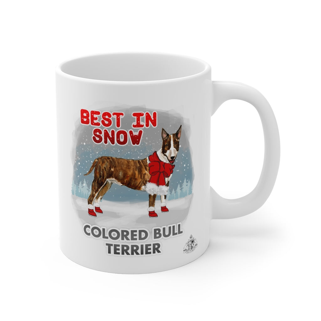 Colored Bull Terrier Best In Snow Mug
