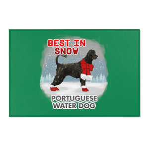 Portuguese Water Dog Best In Snow Area Rug