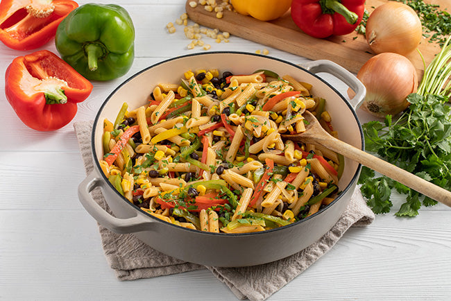 One-Pot Black Bean Fajita ZENB Penne_image