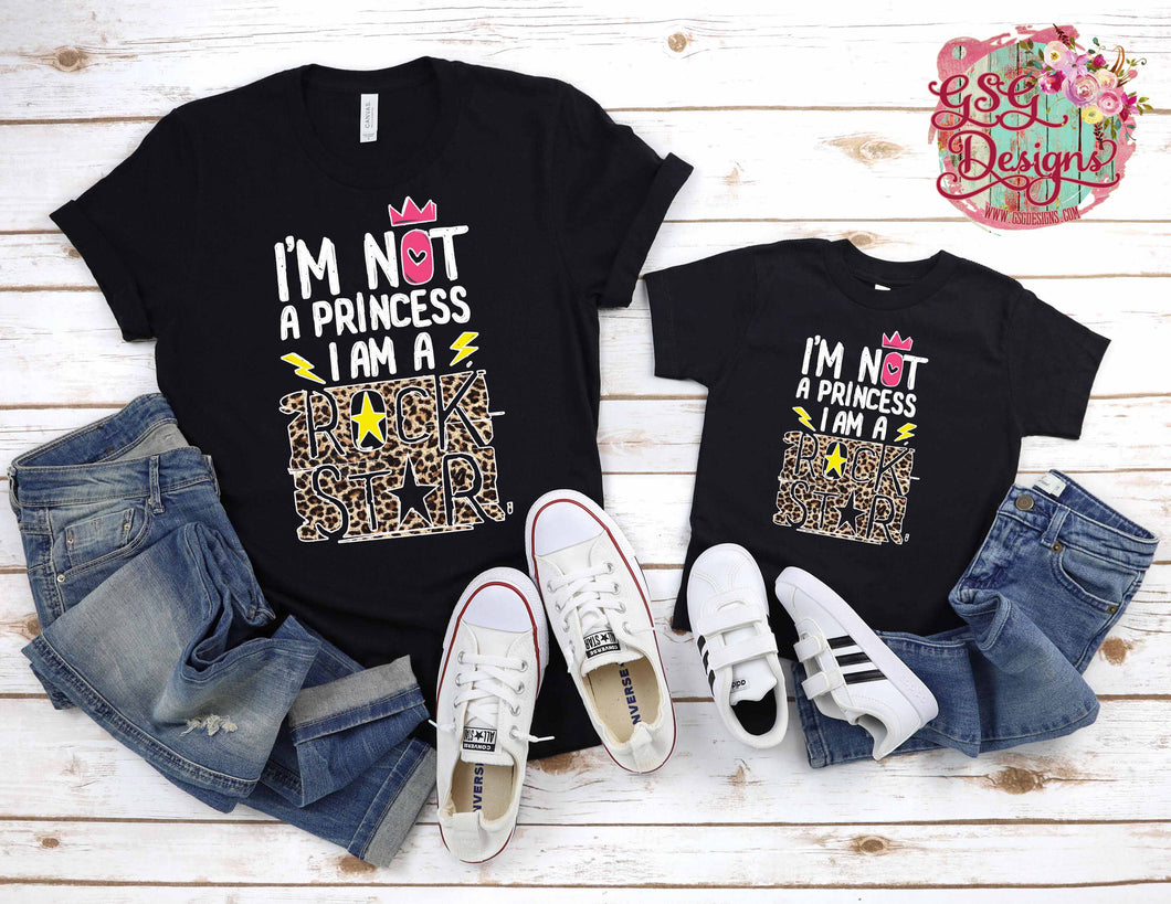 I M Not A Princess I M A Rock Star Youth Screen Print Transfers Rts Gsg Designs