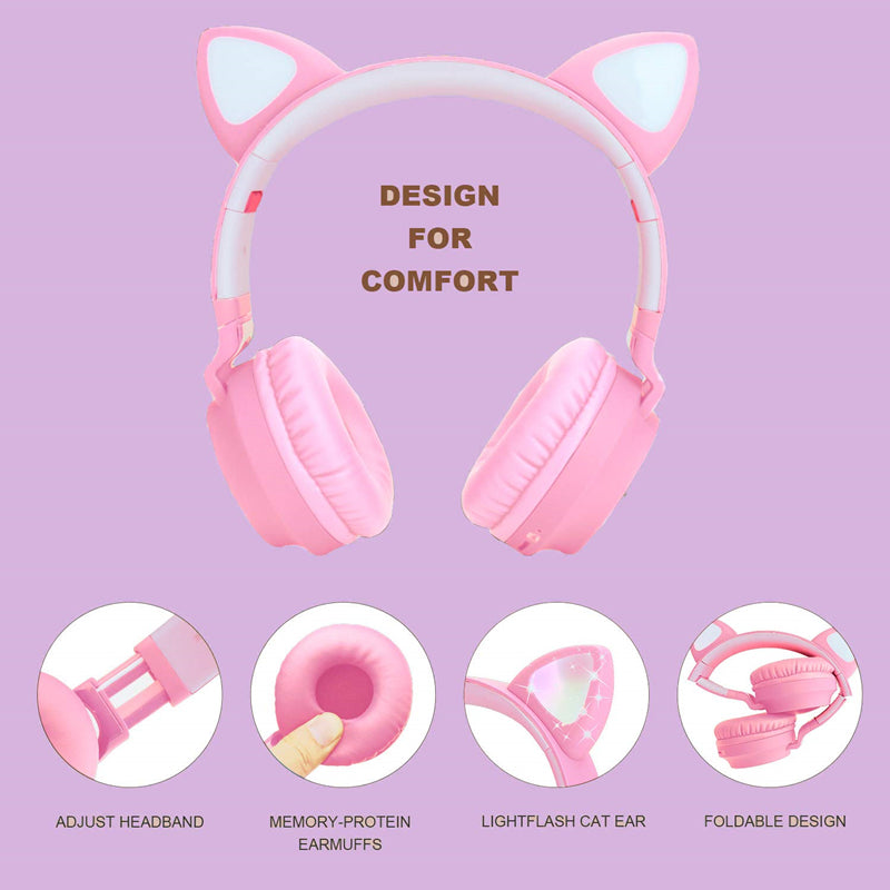 Clearance Led Bluetooth Cat Ear Headphone Ponyfly