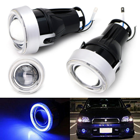 Projector Fog Light Lamps w/ Amber Halo Angel Eyes Rings For Car — iJDMTOY .com