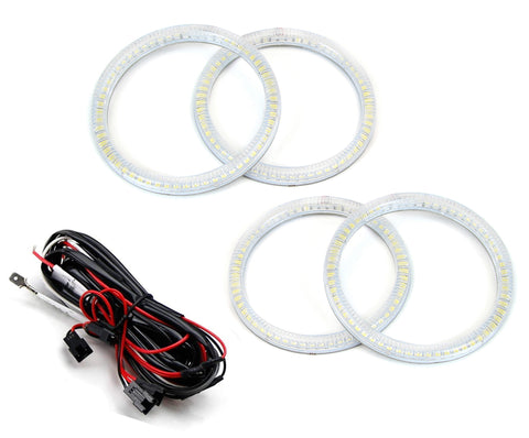 Headlight RGB 7-Color LED Angel Eye Halo Rings Kit For BMW E39 E46