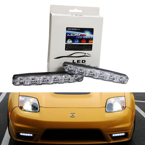 JDM Style Clear Lens White LED Daytime Running Lights For 2017-21