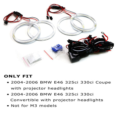 For BMW E46 Coupe Convertible Concept M4 Iconic Style Hex RGB LED Angel  Eyes