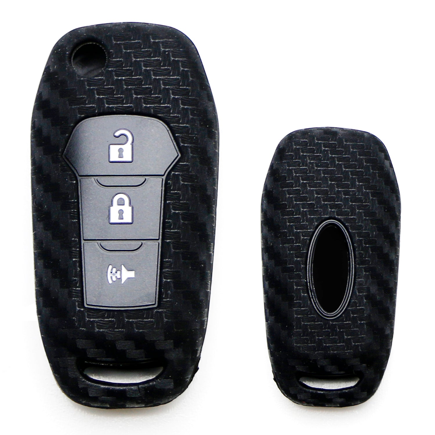 Ford 16-18 Explorer, 15-19 F-150 Carbon Fiber Silicone Key Fob Cover ...