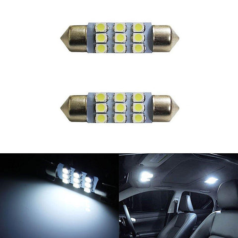 iJDMTOY 16-SMD 1.60 39mm 6418 C5W LED License Plate Light Bulbs, Xenon  White