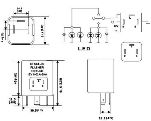 3-Pin CF-13 CF13 EP34 Electronic Flasher Relay Fix ... halo led wiring diagram 