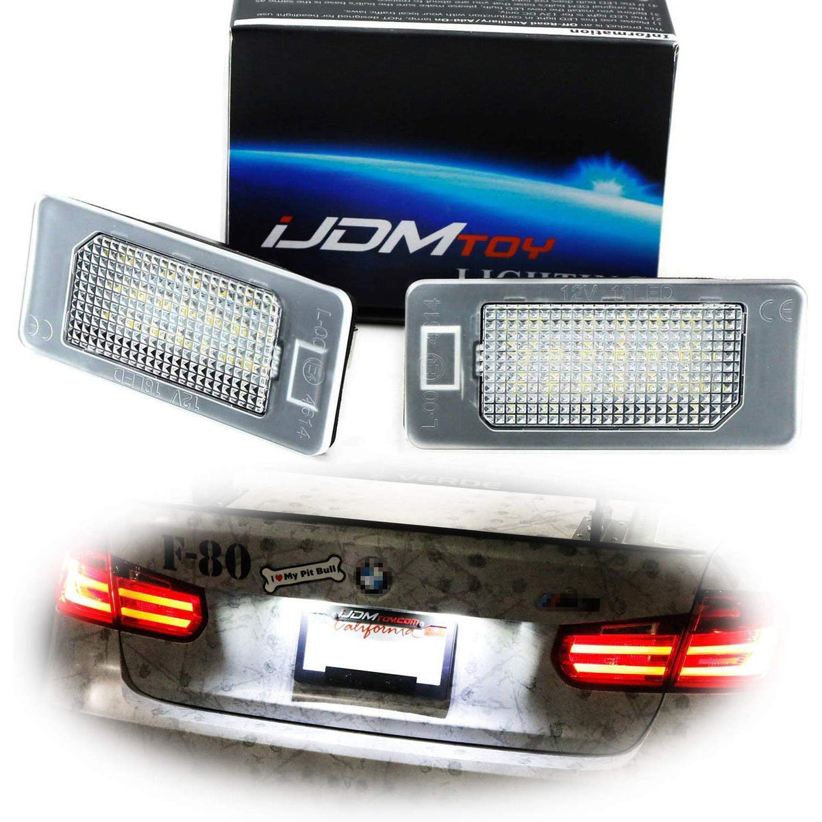 高級ブランド HALプロショップ2Recon 264903 White LED License Plate Illumination Kit  Fits all 03-15