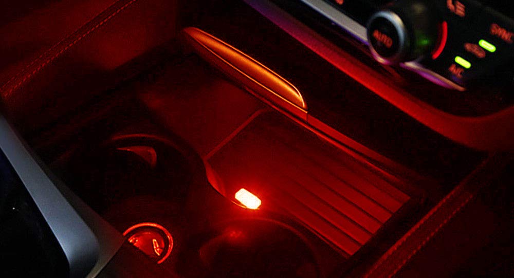 1 Usb Plug In Miniature Led Car Interior Ambient Lighting Kit
